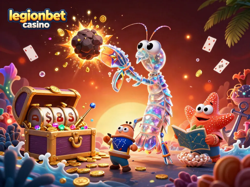 Experience adventure with legionbet casino in this vibrant 3D gaming scene of excitement and winnings.