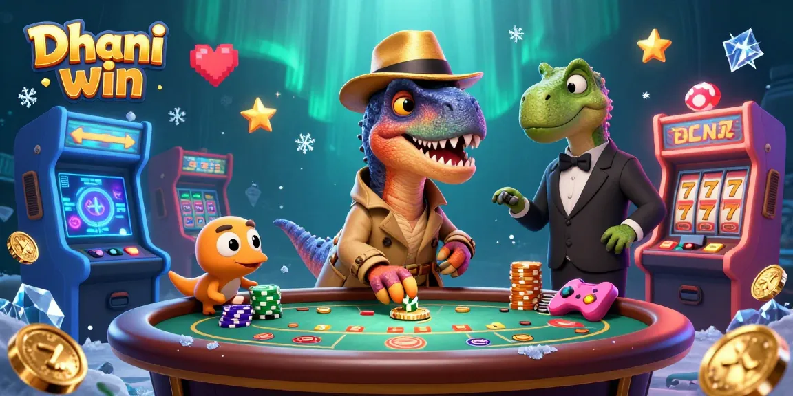 Experience thrilling gameplay on Dhani win with engaging characters at a vibrant casino scene.