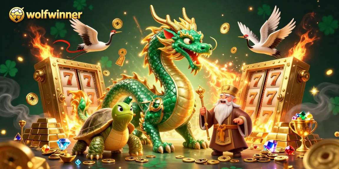 Experience thrilling wins with wolfwinner's exciting slots and vibrant casino elements in this stunning illustration.